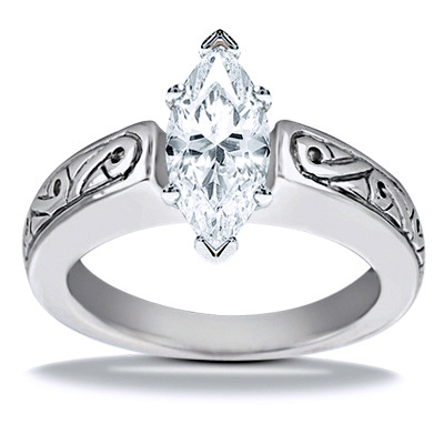 Antique Solitaire Diamond Engagement Ring - view 19