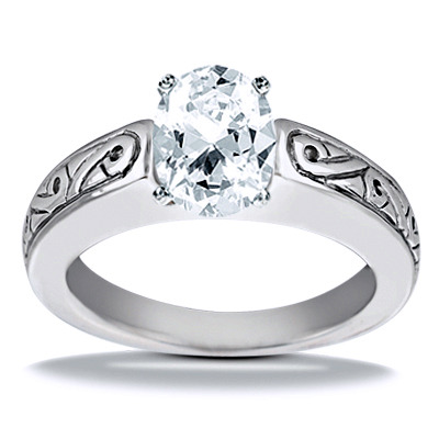 Antique Solitaire Diamond Engagement Ring - view 18