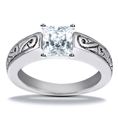 Antique Solitaire Diamond Engagement Ring - view 16