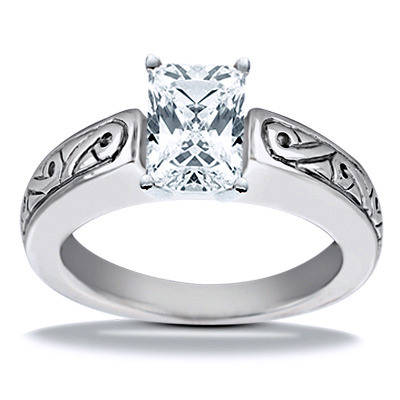 Antique Solitaire Diamond Engagement Ring - view 15