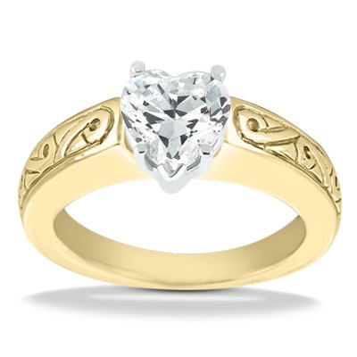 Antique Solitaire Diamond Engagement Ring - view 9