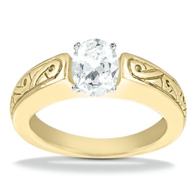 Antique Solitaire Diamond Engagement Ring - view 7