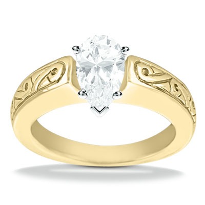 Antique Solitaire Diamond Engagement Ring - view 6