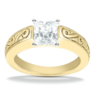 Antique Solitaire Diamond Engagement Ring - view 5