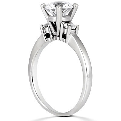 Three Stone Prong Set Diamond Engagement Ring (0.20 ct.tw) - view 3 of 4