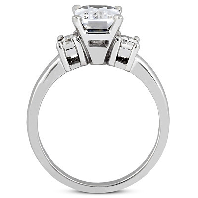 Emerald Cut Prong Set Diamond Engagement Ring (0.66 ct.tw.) - view 2 of 3