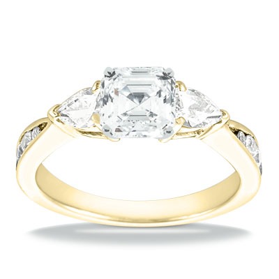 Multi-shape Diamond Engagement Ring (0.80 t.c.w.) - view 2