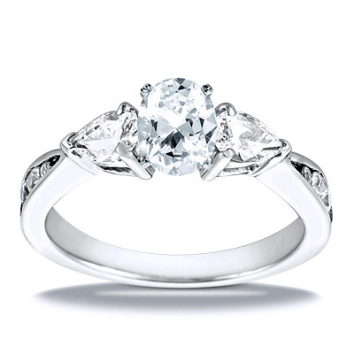 Pear Shaped Diamond Engagement Ring (0.51 t.c.w.) - view 7 of 24