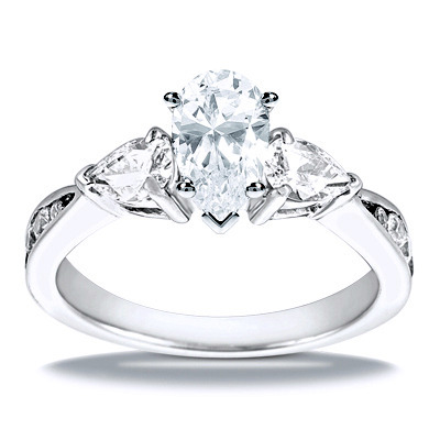 Pear Shaped Diamond Engagement Ring (0.51 t.c.w.) - view 6 of 24