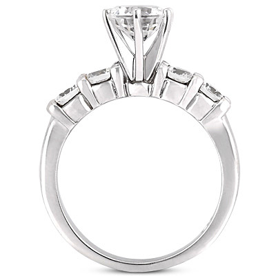 0.60 ct. Round Cut Prong Set Diamond Engagement Ring - view 2