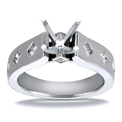 Princess Cut Cathedral Style Diamond Engagement Ring (0.56 ct. t.w.) - view 23