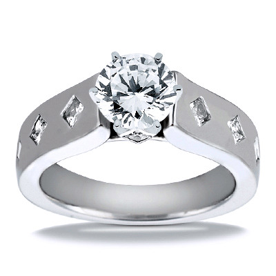 Princess Cut Cathedral Style Diamond Engagement Ring (0.56 ct. t.w.) - view 1