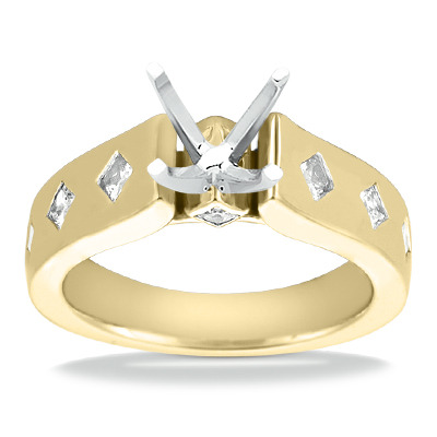 Princess Cut Cathedral Style Diamond Engagement Ring (0.56 ct. t.w.) - view 12