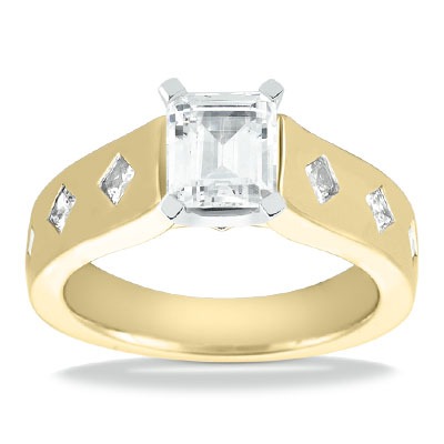 Princess Cut Cathedral Style Diamond Engagement Ring (0.56 ct. t.w.) - view 10