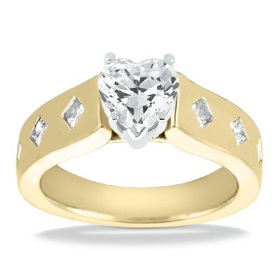 Princess Cut Cathedral Style Diamond Engagement Ring (0.56 ct. t.w.) - view 9