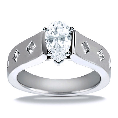 Princess Cut Cathedral Style Diamond Engagement Ring (0.23 ct. t.w.) - view 20 of 26