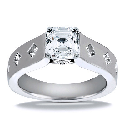 Princess Cut Cathedral Style Diamond Engagement Ring (0.23 ct. t.w.) - view 16 of 26