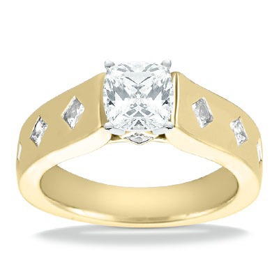 Princess Cut Cathedral Style Diamond Engagement Ring (0.23 ct. t.w.) - view 1 of 26