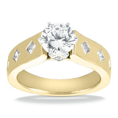 Princess Cut Cathedral Style Diamond Engagement Ring (0.23 ct. t.w.) - view 6 of 26