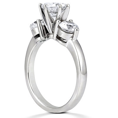 0.50 ct. Round Cut Prong Set Diamond Engagement Ring - view 3