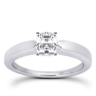 Prong Set Solitaire Diamond Engagement Ring - view 4