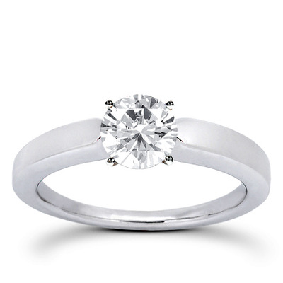 Prong Set Solitaire Diamond Engagement Ring - view 3