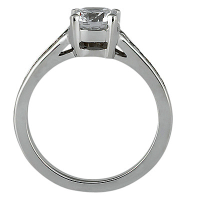 Classic Basket Center Diamond Engagement Ring (0.32 ct. t.w.) - view 2