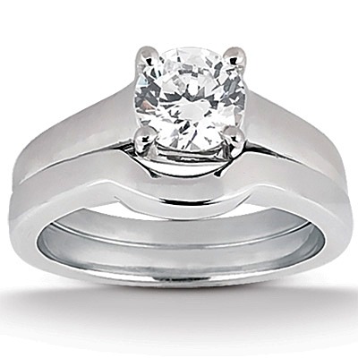 Plain Diamond Bridal Ring - view 2