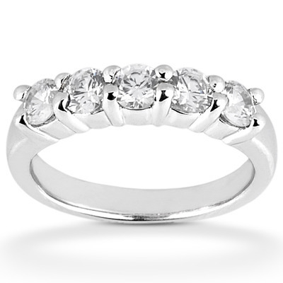 0.50 ct. Five Stone Round Cut Diamond Wedding Band - view 1 of 3