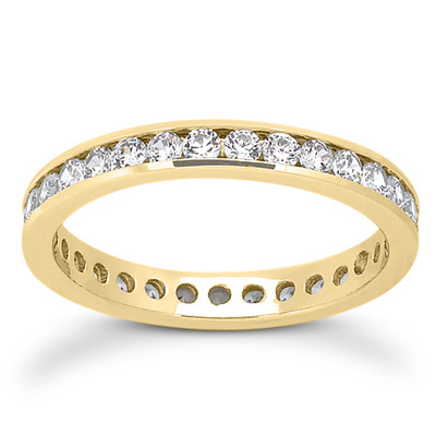 0.81 ct. Channel Set Diamond Eternity Wedding Band - view 3