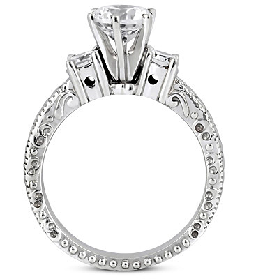 Round Cut Antique Diamond Engagement Ring (0.40 ct. tw.) - view 25