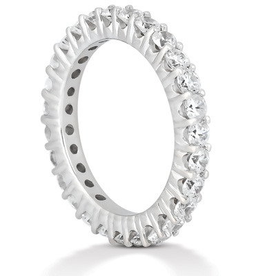 1.20 ct. Round Cut Prong Set Diamond Eternity Wedding Band - view 3