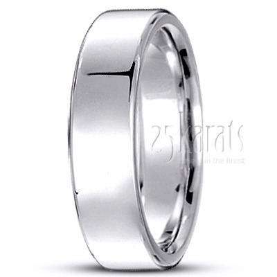 Soft-Edge Flat Comfort Fit Wedding Band - view 7