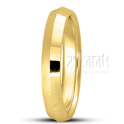 Knife Edge Wedding Band - view 2