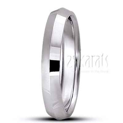 Knife Edge Wedding Band - view 3