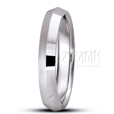 Knife Edge Wedding Band - view 3 of 12