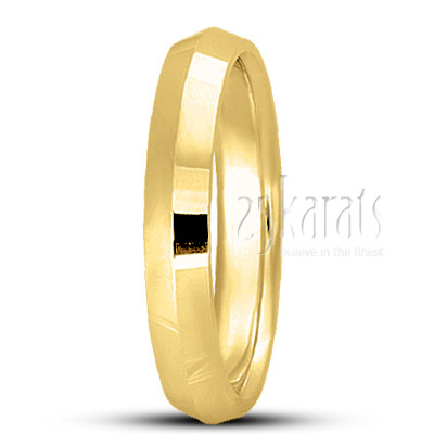 Knife Edge Wedding Band - view 4