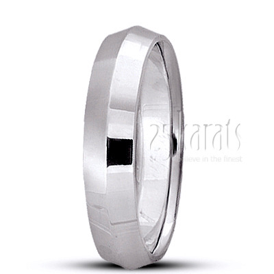 Knife Edge Wedding Band - view 5