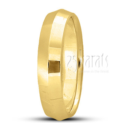 Knife Edge Wedding Band - view 6