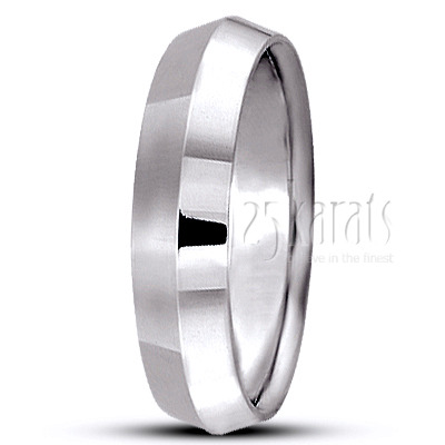 Knife Edge Wedding Band - view 7