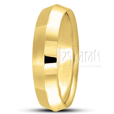 Knife Edge Wedding Band - view 8