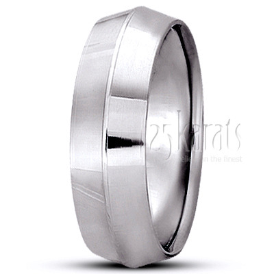 Knife Edge Wedding Band - view 9