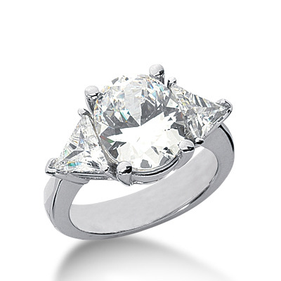 Trillion Cut Prong Set Diamond Engagement Ring (1.00 ct. t.w.) - view 3