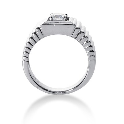 0.35 ct. Round Cut Solitaire Diamond Men's Ring - view 2