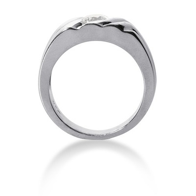 0.50 ct. Bezel Set Solitaire Diamond Men's Ring - view 2