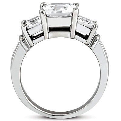 Princesss Cut Prong Set Diamond Engagement Ring (0.80 ct.tw.) - view 2 of 3