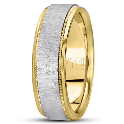 Flawless Milgrain Basic Designer Wedding Band  - view 5