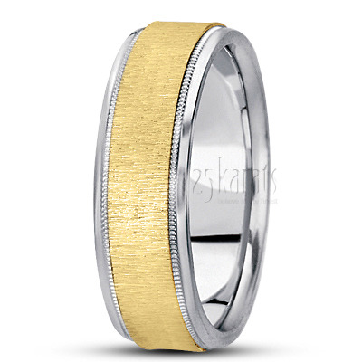 Flawless Milgrain Basic Designer Wedding Band  - view 6