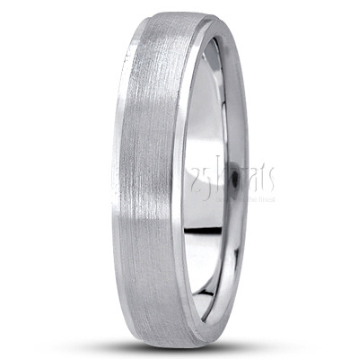 Stylish Step Edge Carved Design Wedding Ring  - view 3