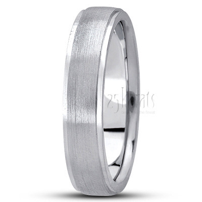 Stylish Step Edge Carved Design Wedding Ring  - view 3 of 9